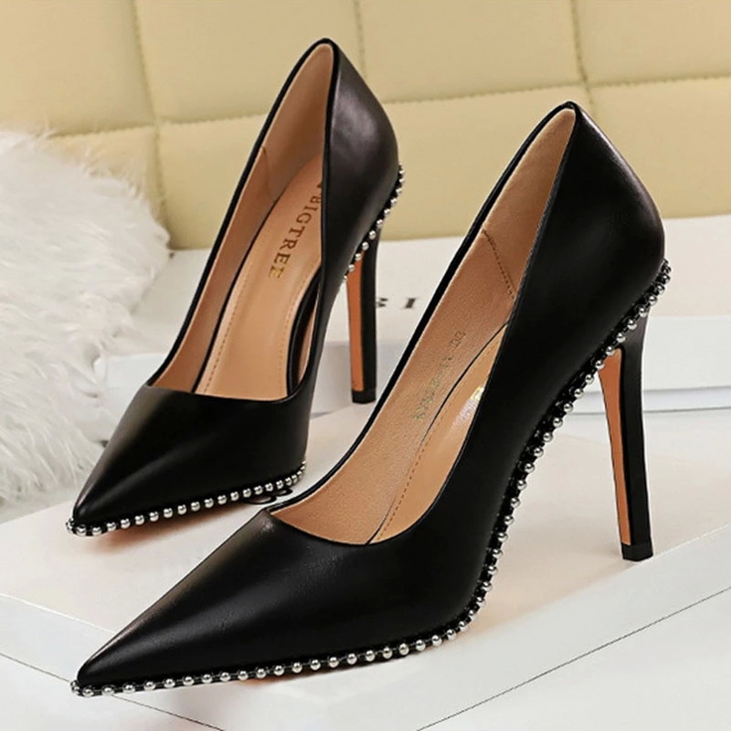 Super High Heels Women Party Shoes Sexy Ladies Fashion Heeled Shoes Rivets Pointed toe Brand Women Pumps Heel Height11cm A3187 #aI3r, Black
Super High Heels Women Party Shoes Sexy Ladies Fashion Heeled Shoes Rivets Pointed toe Brand Women Pumps Heel Height11cm A3187 #aI3r, Black