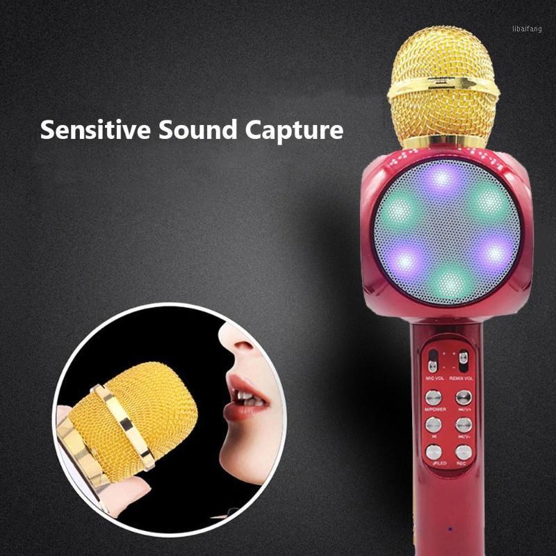 Home Karaoke Wireless Bluetooth Colorful LED Speaker Condenser Microphone Mic Suitable for musical instrument computer stage1
Home Karaoke Wireless Bluetooth Colorful LED Speaker Condenser Microphone Mic Suitable for musical instrument computer stage1