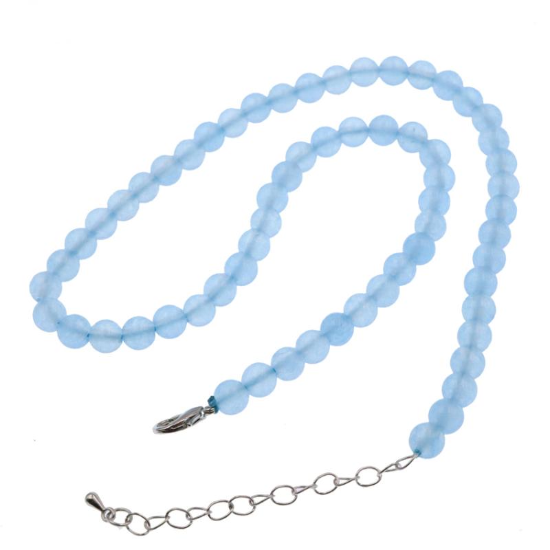 Transparent Aquamarines Bead Necklace Stone Round Crystal Necklace Choker Short Chain Trendy Clavicle Gift Collar Jewelry 15"B32
Transparent Aquamarines Bead Necklace Stone Round Crystal Necklace Choker Short Chain Trendy Clavicle Gift Collar Jewelry 15"B32