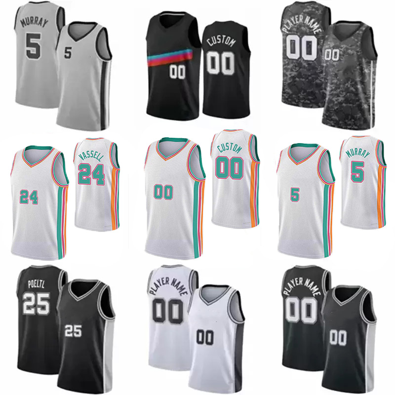 Dejounte 5 Murray Basketball Jerseys 17 Doug McDermott 25 Jakob Poeltl 23 Zach Collins 24 Devin Vassell 1 Lonnie Walker 3 Keldon Johnson 7 Josh Richardson Jersey, Colour 5
Dejounte 5 Murray Basketball Jerseys 17 Doug McDermott 25 Jakob Poeltl 23 Zach Collins 24 Devin Vassell 1 Lonnie Walker 3 Keldon Johnson 7 Josh Richardson Jersey, Colour 5