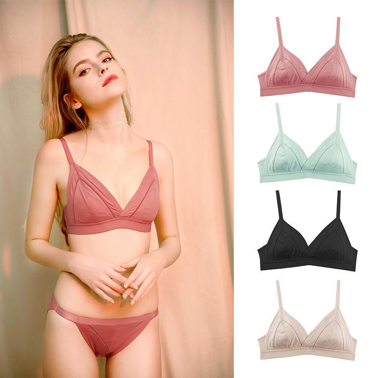 French Light Ink Thin Cotton No Steel Ring Less Women's Underwear Triangle Cup Small Chest Thin Comfortable Bra Sostene De Mujer, See chart
French Light Ink Thin Cotton No Steel Ring Less Women's Underwear Triangle Cup Small Chest Thin Comfortable Bra Sostene De Mujer, See chart