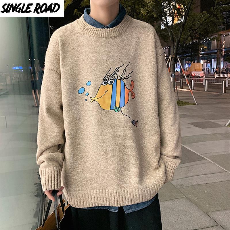 SingleRoad Mens Knitted Sweater Men 2020 Winter Printed Anime Harajuku Jumper Korean Style Oversized Pullover Khaki Sweater Men
SingleRoad Mens Knitted Sweater Men 2020 Winter Printed Anime Harajuku Jumper Korean Style Oversized Pullover Khaki Sweater Men