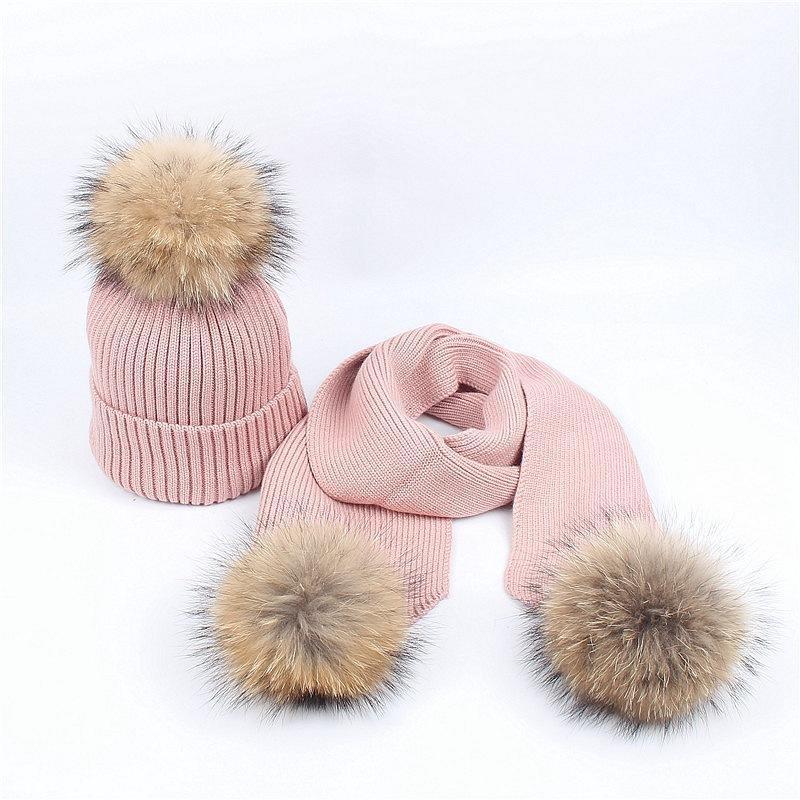 New Winter Children Kids Girls Hat Scarf set Raccoon Fur Ball Baby Hat Pom pom Beanies Baby Boys Girls Warm Fleece Cap Scarf Set1
New Winter Children Kids Girls Hat Scarf set Raccoon Fur Ball Baby Hat Pom pom Beanies Baby Boys Girls Warm Fleece Cap Scarf Set1