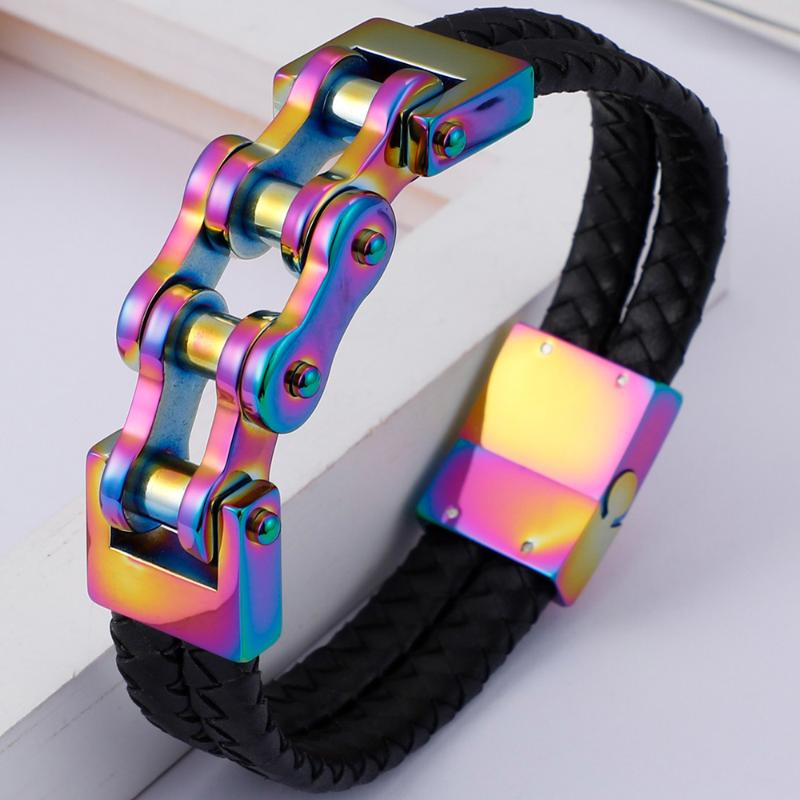 Tennis Men's Biker Motorcycle Chain Bracelet Men Double Layer Braided Leather Cuff Wristband Bangle With Magnetic Clasp Drop
Tennis Men's Biker Motorcycle Chain Bracelet Men Double Layer Braided Leather Cuff Wristband Bangle With Magnetic Clasp Drop