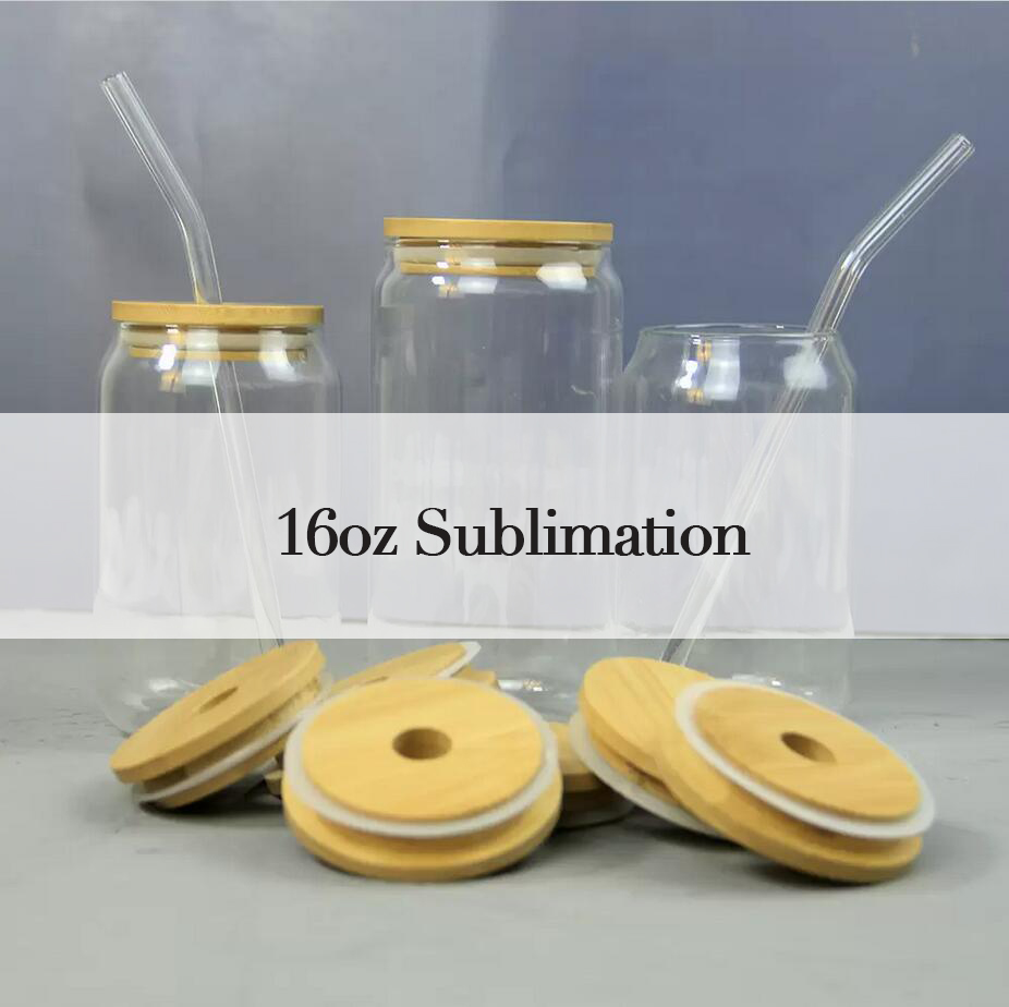 16oz Sublimation Glass Beer Mugs Bamboo Lid Straw DIY Blanks Frosted Clear Can Shaped Tumblers Cups Heat Transfer Cocktail Iced Coffee Soda Whiskey Glasses
16oz Sublimation Glass Beer Mugs Bamboo Lid Straw DIY Blanks Frosted Clear Can Shaped Tumblers Cups Heat Transfer Cocktail Iced Coffee Soda Whiskey Glasses