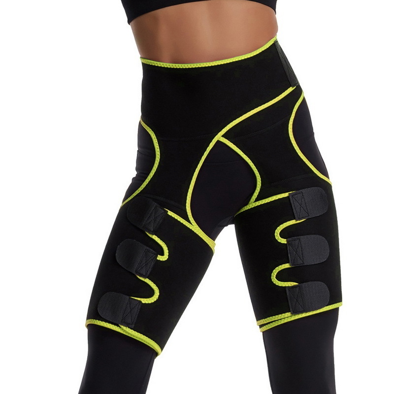 Women High Waist Thigh Trimmer Neoprene Sweat Shapewear Slimming Leg Body Shapers Adjustable Waist Trainer Slimming Belt LJ201209