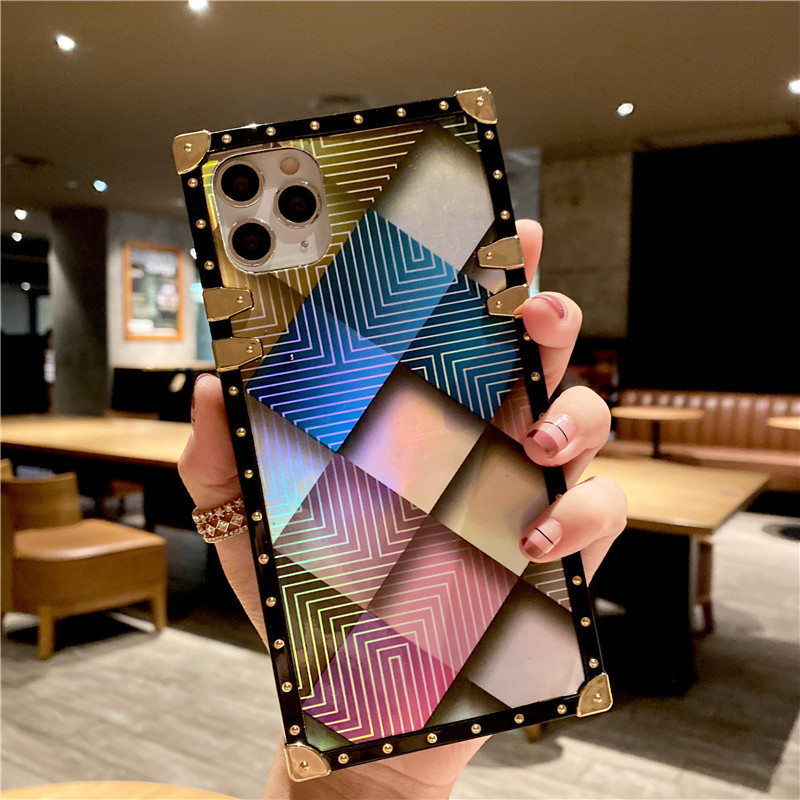 Luxury laser Square Geometric Lattice Phone Case For iphone 11Pro MAX Cases SE XS MAX XR X 6 7 8 Plus Vintage lattice Soft Cover, Colorful
Luxury laser Square Geometric Lattice Phone Case For iphone 11Pro MAX Cases SE XS MAX XR X 6 7 8 Plus Vintage lattice Soft Cover, Colorful