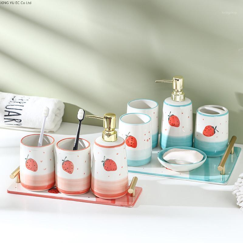 Bathroom Supplies Set Toothpaste Dispenser Bathroom Decoration Accessories Toothbrush Holder Ceramic Lotion Bottle Tray Cup1
Bathroom Supplies Set Toothpaste Dispenser Bathroom Decoration Accessories Toothbrush Holder Ceramic Lotion Bottle Tray Cup1