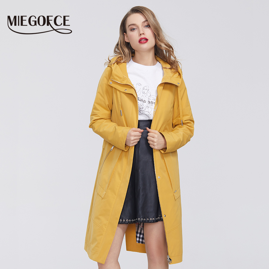 MIEGOFCE Spring New Collection Women Windbreaker with Cold overcoat with Resistant Coat and Hood Casual for Fashionistas 201211