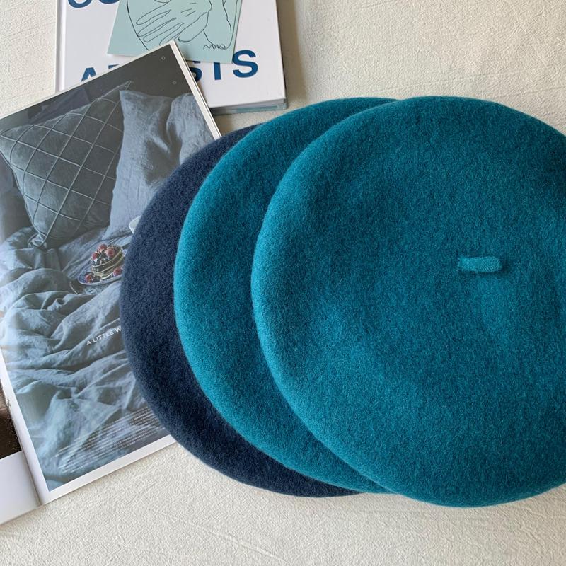 Designer Women Winter Hat Wool British Style Vintage Berets Autumn Solid Color Knitting Artist Cap Painter Woolen Beanie Hats, Sky blue
Designer Women Winter Hat Wool British Style Vintage Berets Autumn Solid Color Knitting Artist Cap Painter Woolen Beanie Hats, Sky blue