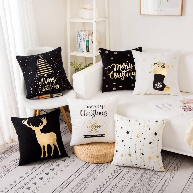 Christmas Gold Foil Pillowcase Golden Leaves Cushion Decorative Pillow Super Soft Velvet Home Decor Sofa Throw Pillow Almofadas, 16
Christmas Gold Foil Pillowcase Golden Leaves Cushion Decorative Pillow Super Soft Velvet Home Decor Sofa Throw Pillow Almofadas, 16