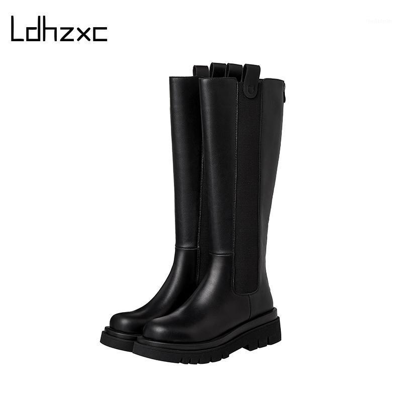 LDHZXC Classic Design Genuine Leather Shoes Woman Med Heels Fashion Thick Heels Boots Boots Party Working Knee High1, Black
LDHZXC Classic Design Genuine Leather Shoes Woman Med Heels Fashion Thick Heels Boots Boots Party Working Knee High1, Black