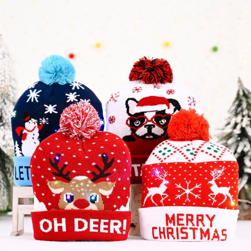 Creative Christmas Hats LED Light Beanie Sweater Knitted Santa Hat for Kids Adult Xmas Party Holiday Props Decoration1
Creative Christmas Hats LED Light Beanie Sweater Knitted Santa Hat for Kids Adult Xmas Party Holiday Props Decoration1