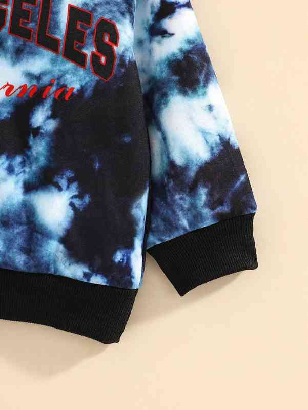 Baby Tie Dye Letter Graphic Pullover SHE
