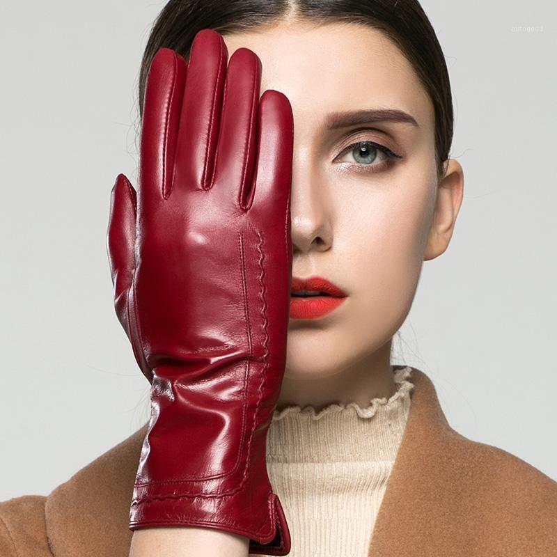Five Fingers Gloves Winter Women Genuine Leather Female Keep Warm Sheepskin Women's Fashion 1
Five Fingers Gloves Winter Women Genuine Leather Female Keep Warm Sheepskin Women's Fashion 1