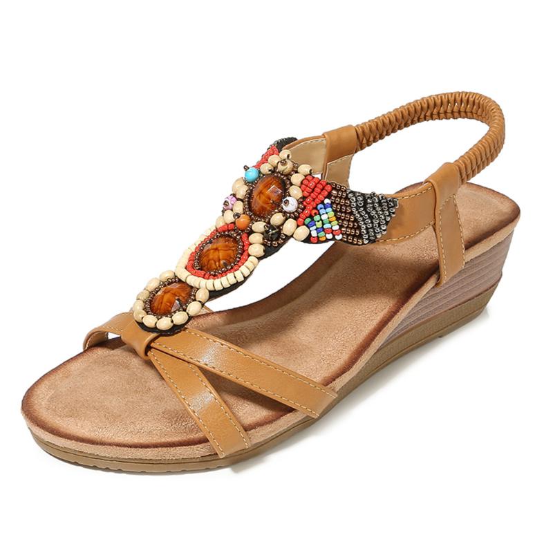 SAGACE Summer Sandals Women Ladies String Bead Casual Wedges Elastic Band Bohemian Beach Shoes Woman Sandals For Girls, Black
SAGACE Summer Sandals Women Ladies String Bead Casual Wedges Elastic Band Bohemian Beach Shoes Woman Sandals For Girls, Black