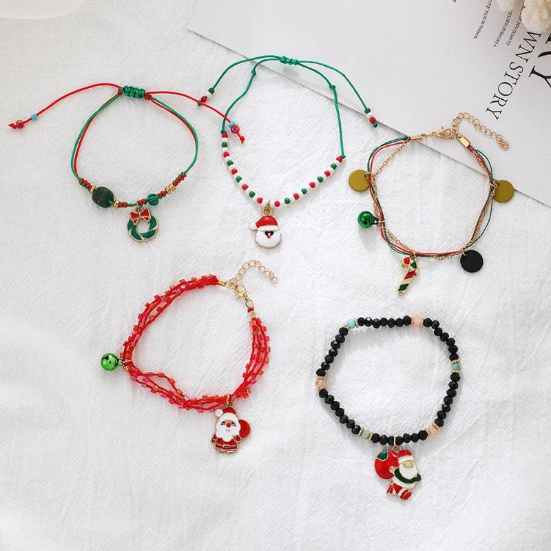 Clear Crystal santa Christmas Charms Bracelet For Women Black Beads Bracelets Female Jewelry Gift Pulseira Mulher
Clear Crystal santa Christmas Charms Bracelet For Women Black Beads Bracelets Female Jewelry Gift Pulseira Mulher