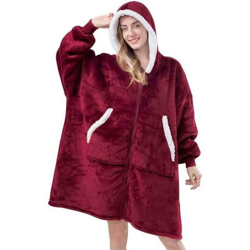 Winter Warm Blanket Gown TV Blanket Fleece Fabric Thickened Adult Sleeves Zipper Wearable Bathrobe Fluffy Hoodie Sofa Blanke
Winter Warm Blanket Gown TV Blanket Fleece Fabric Thickened Adult Sleeves Zipper Wearable Bathrobe Fluffy Hoodie Sofa Blanke