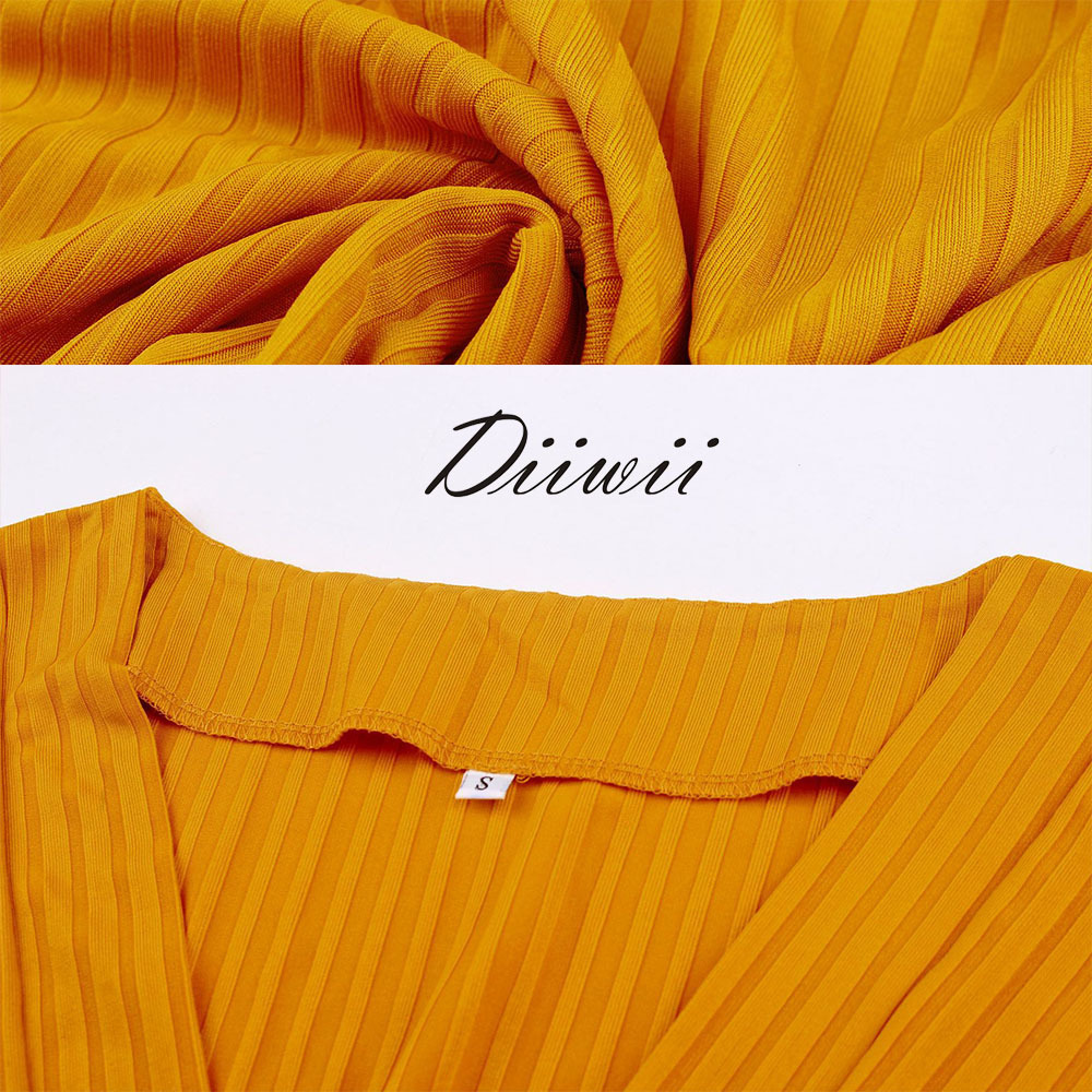 Diiwii V Neck Singlebreasted Slim Ladies Office Autumn Winter Solid Sashes Knitted Dress Women Cotton Full Sleeve Casual 201125