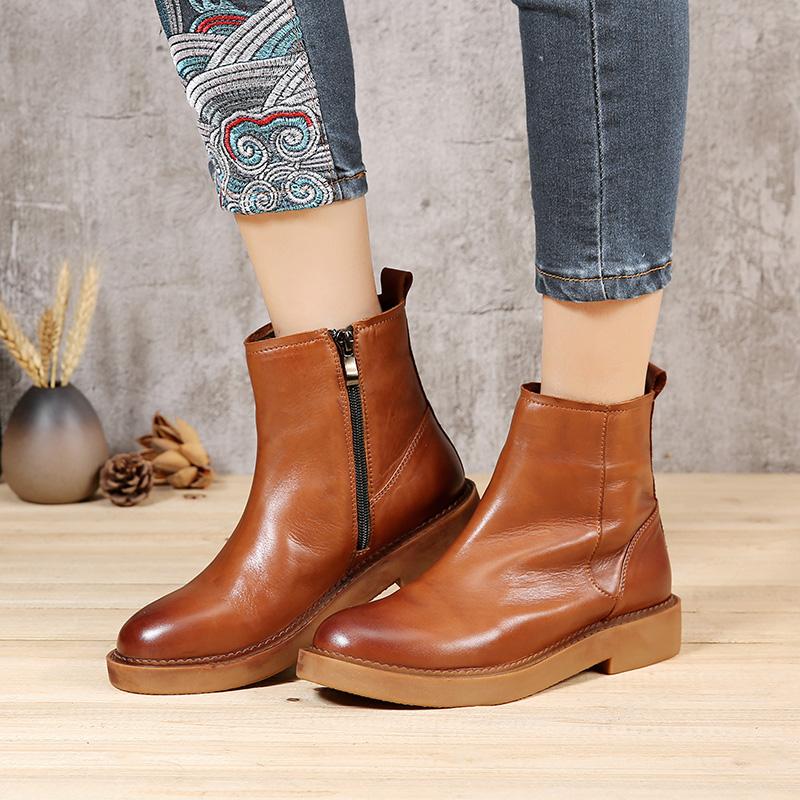 VALLU 2020 Autumn Shoes Women Boots Round Toes Flat Heels Female Genuine Leather Ankle Boots, Black
VALLU 2020 Autumn Shoes Women Boots Round Toes Flat Heels Female Genuine Leather Ankle Boots, Black