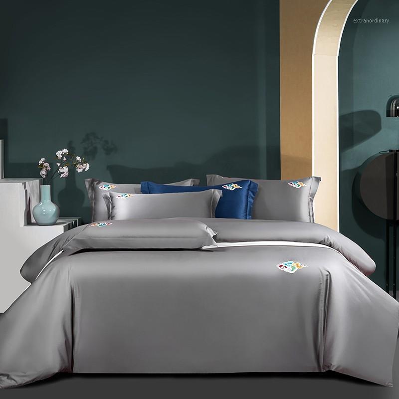 Navy Blue and Gray Duvet Cover set 600TC Egyptian Cotton Soft Bedding set Bed Sheet and Pillowcases Queen King size 4Pcs1, Color 3
Navy Blue and Gray Duvet Cover set 600TC Egyptian Cotton Soft Bedding set Bed Sheet and Pillowcases Queen King size 4Pcs1, Color 3