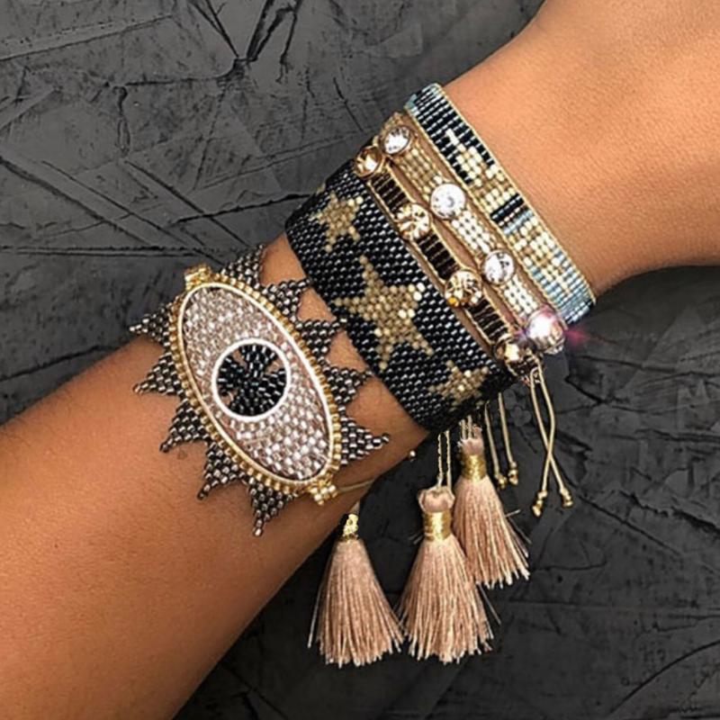 BLUESTAR Turkish Evil Eye Bracelets Star Women Bracelet MIYUKI Pulseras Mujer Handmade Crystal Bead Armband Jewelry 2021
BLUESTAR Turkish Evil Eye Bracelets Star Women Bracelet MIYUKI Pulseras Mujer Handmade Crystal Bead Armband Jewelry 2021