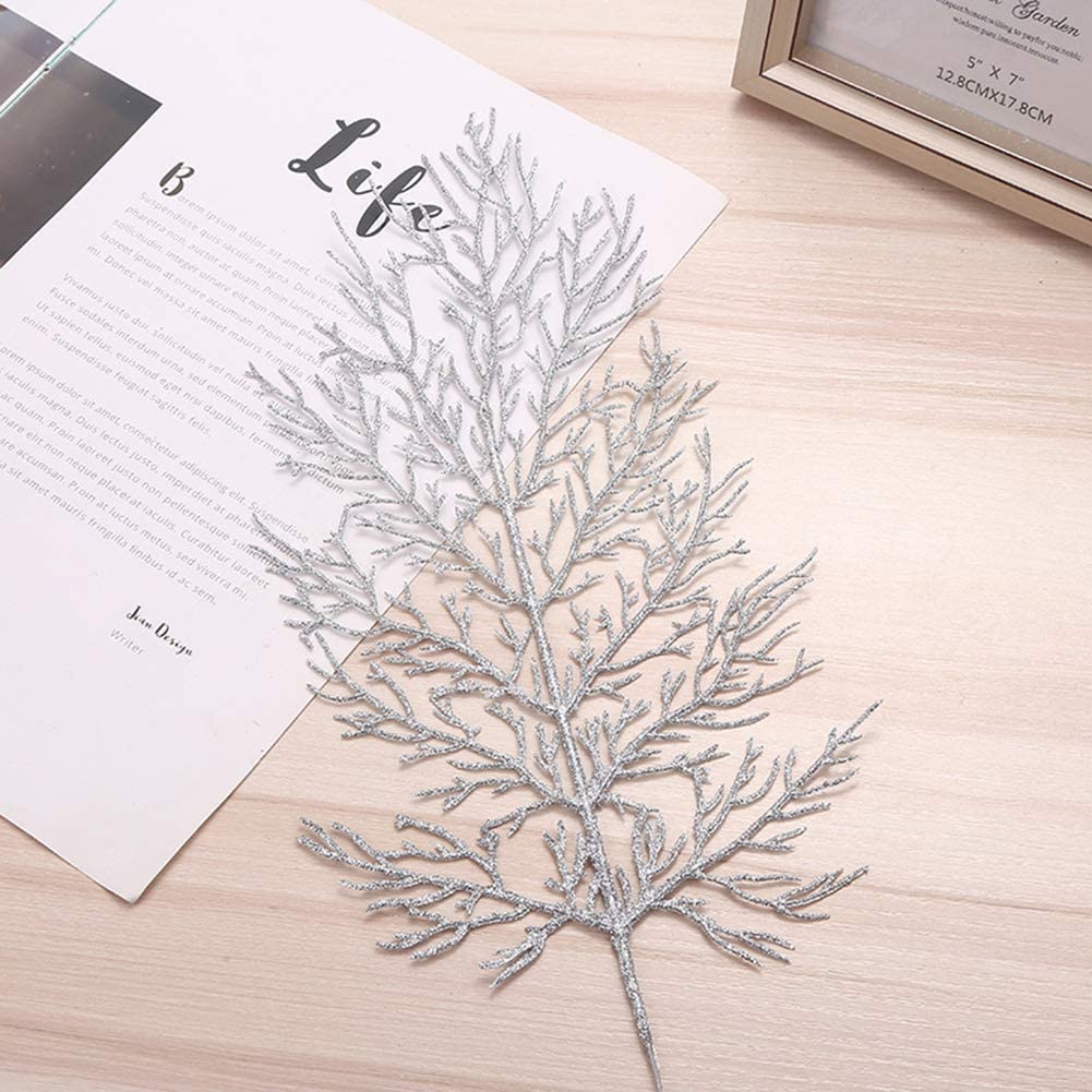 Artificial Christmas Glitter Leaves Picks, Christmas Floral Picks DIY Bouquet Stem Picks for Xmas Tree Wreath Gift Decoration 21x11cm
Artificial Christmas Glitter Leaves Picks, Christmas Floral Picks DIY Bouquet Stem Picks for Xmas Tree Wreath Gift Decoration 21x11cm