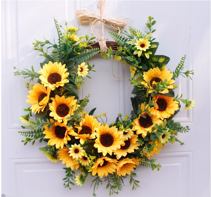 16 Inch Sunflower Rustic Farmhouse Decorative Artificial Flower Wreath Faux Floral Wreath for All Seasons Indoor Outdoor, Yellow
16 Inch Sunflower Rustic Farmhouse Decorative Artificial Flower Wreath Faux Floral Wreath for All Seasons Indoor Outdoor, Yellow