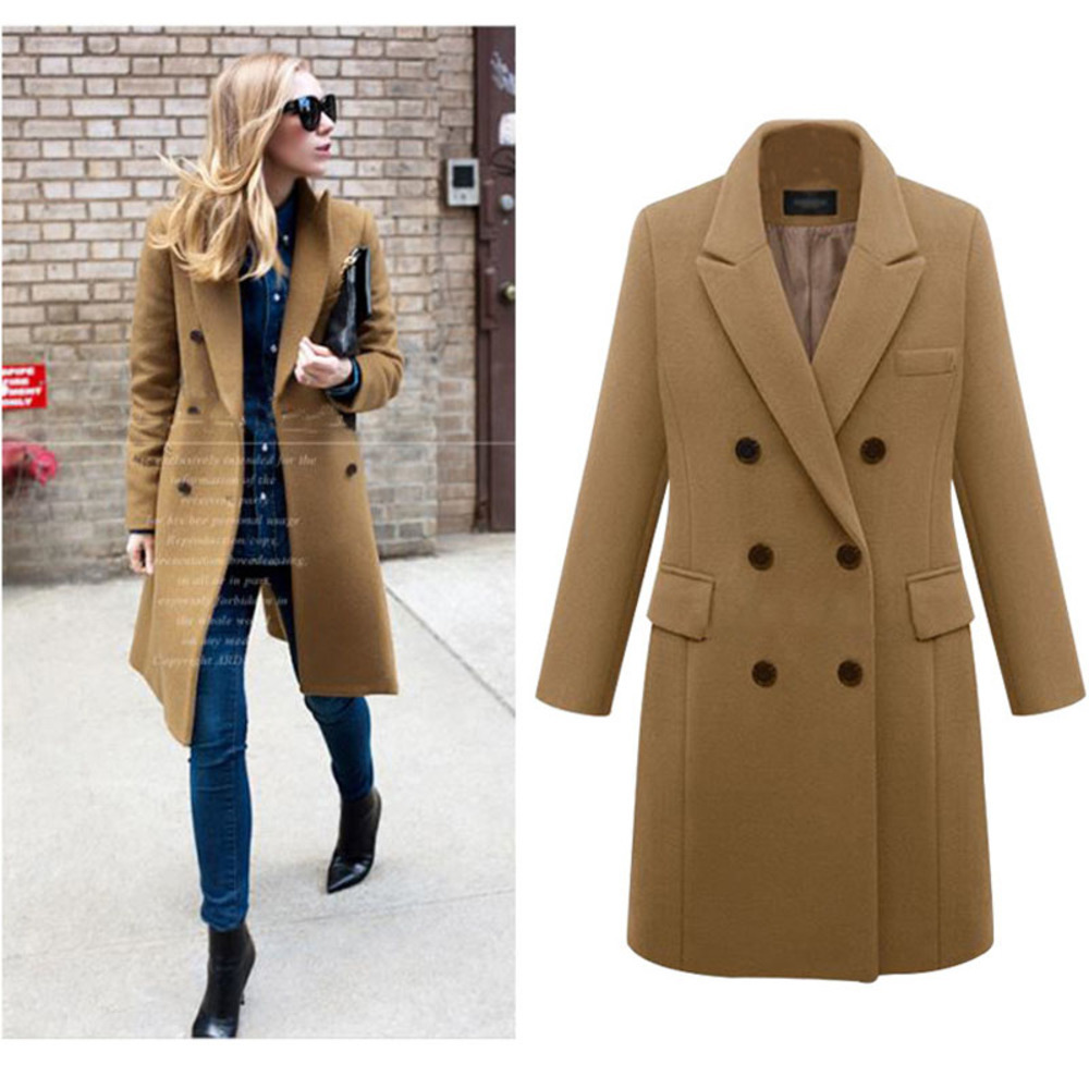 Women Winter 2020 Khaki Coat Women's With Solid Color Lapel And Three Row Button Street Casual Jacket, Tan;black
Women Winter 2020 Khaki Coat Women's With Solid Color Lapel And Three Row Button Street Casual Jacket, Tan;black
