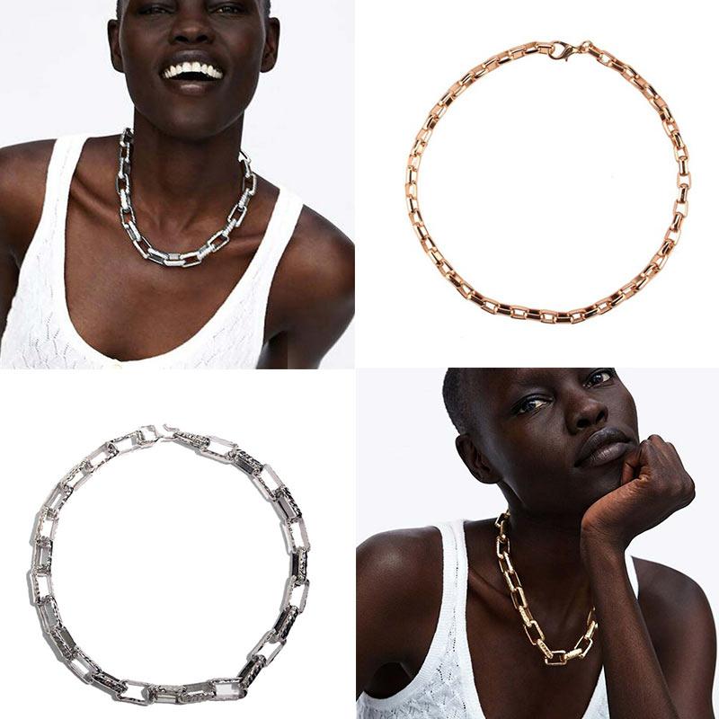 Flatfoosie Metal Chain Gold Silver Color Necklace For Women Bohemian Trendy Statement Jewelry Maxi Choker Necklace Wedding Hot
Flatfoosie Metal Chain Gold Silver Color Necklace For Women Bohemian Trendy Statement Jewelry Maxi Choker Necklace Wedding Hot
