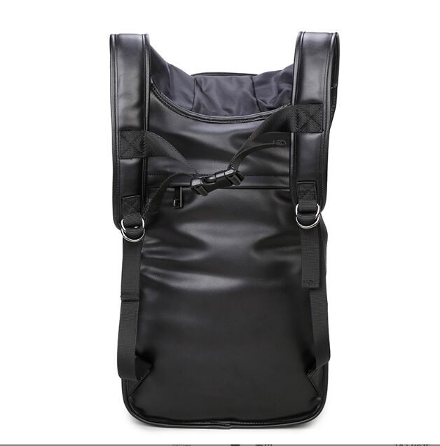 Mens Back Pack Bags With Hood Cap 3D Fashion Personality Skull Leather Backpack Rivets Apparel Bag Japanese Handbags For women Schoolbags