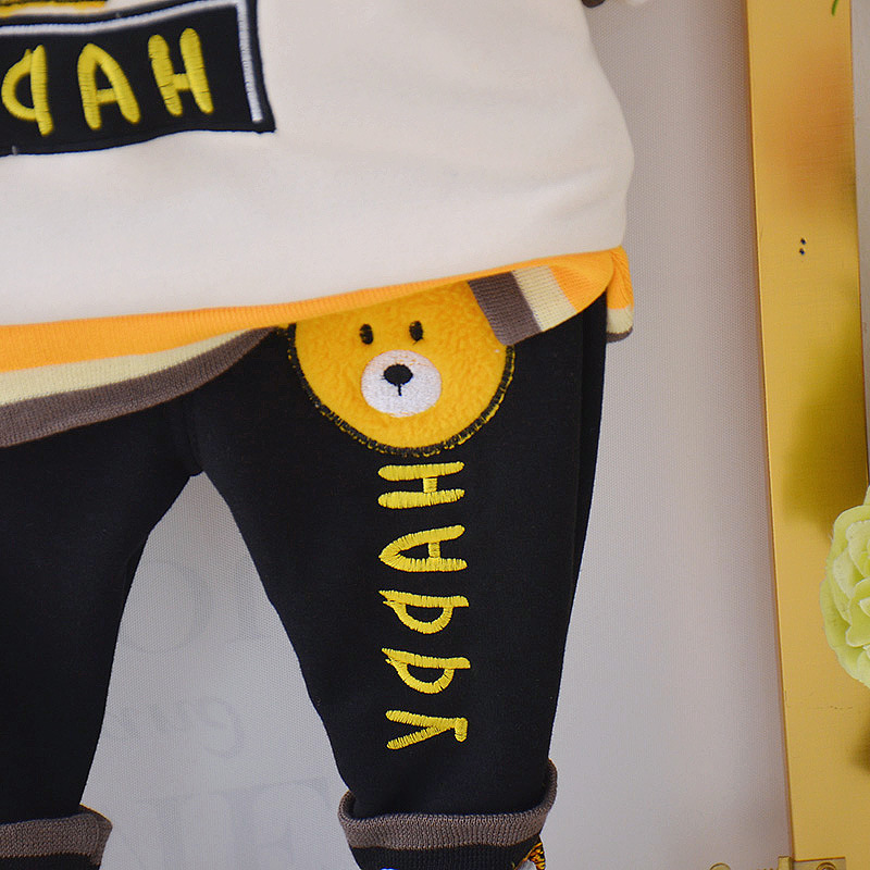 Fashion Autumn Winter Baby Girl Clothes New Children Boys Thicken T Shirt Pants 2Pcs/sets Toddler Casual Costume Kids TracksuitsX1019