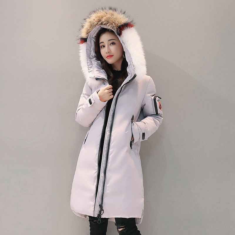 (TopFurMall)European Winter Women Parkas Down Coats Raccoon Fur Hoody Lady Long Outwear Overcoat LF9150 T200828