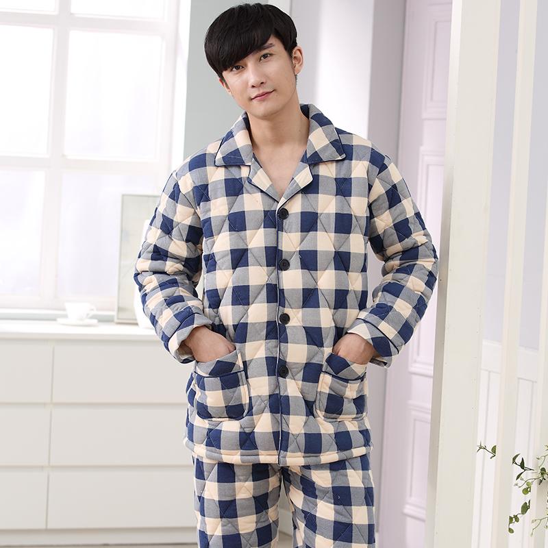 Pyjamas men three layer thickening warm winter quilted jacket men's pajamas plaid pijamas hombre inverno plus size tracksuit 3XL, Dn7620
Pyjamas men three layer thickening warm winter quilted jacket men's pajamas plaid pijamas hombre inverno plus size tracksuit 3XL, Dn7620