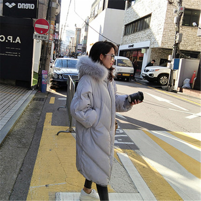 2019 New Oversized Coats Thick Winter Jacket Women Hooded Fur Collar Down Cotton Coat Long Jacket Female Parkas Mujer Maxi Coats T200319