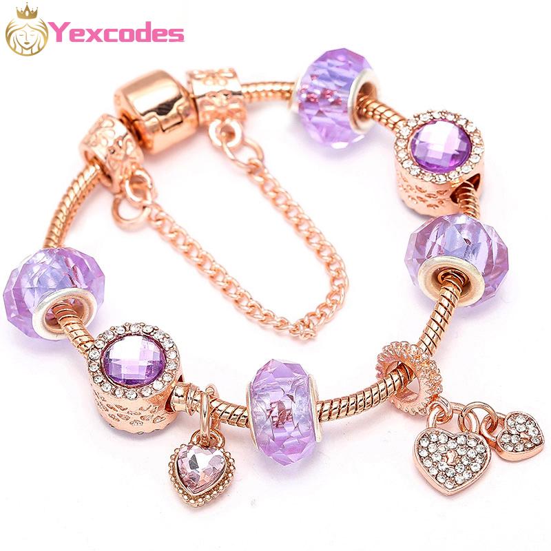 Yexcodes Rose Gold Charms Women Bracelet & Bangle With Love Heart Crystal Ball Women Beads Brand Bracelets Wedding Jewelry
Yexcodes Rose Gold Charms Women Bracelet & Bangle With Love Heart Crystal Ball Women Beads Brand Bracelets Wedding Jewelry