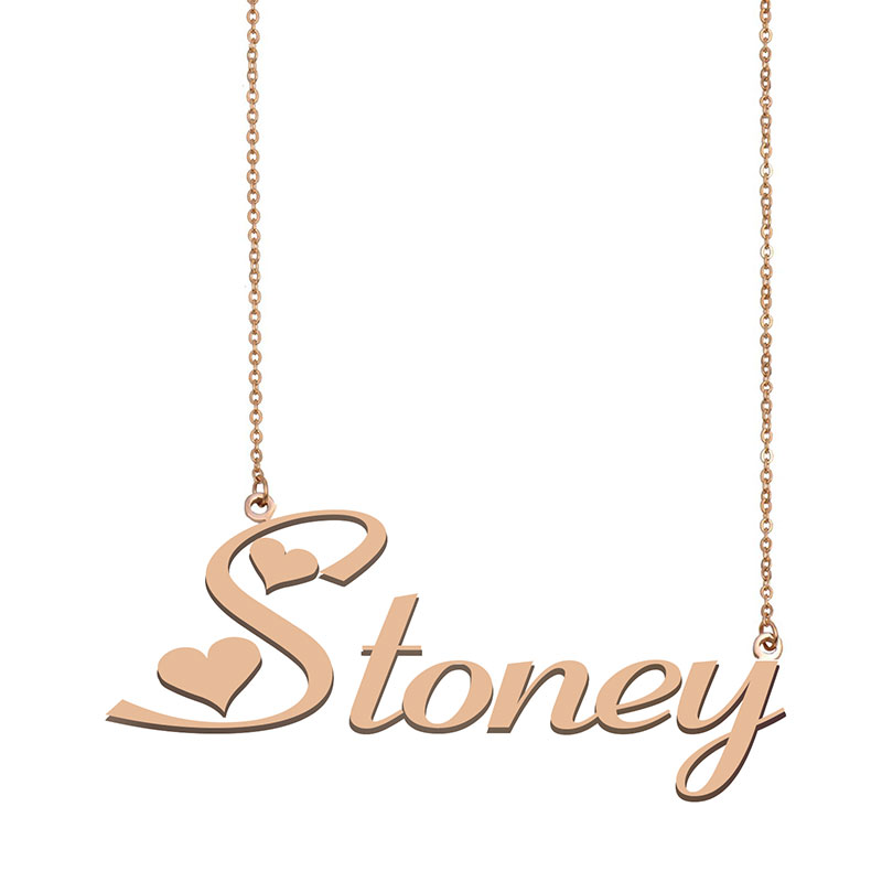 Stoney Name Necklace Custom Nameplate Pendant for Women Girls Birthday Gift Kids Best Friends Jewelry 18k Gold Plated Stainless Steel, Silver
Stoney Name Necklace Custom Nameplate Pendant for Women Girls Birthday Gift Kids Best Friends Jewelry 18k Gold Plated Stainless Steel, Silver