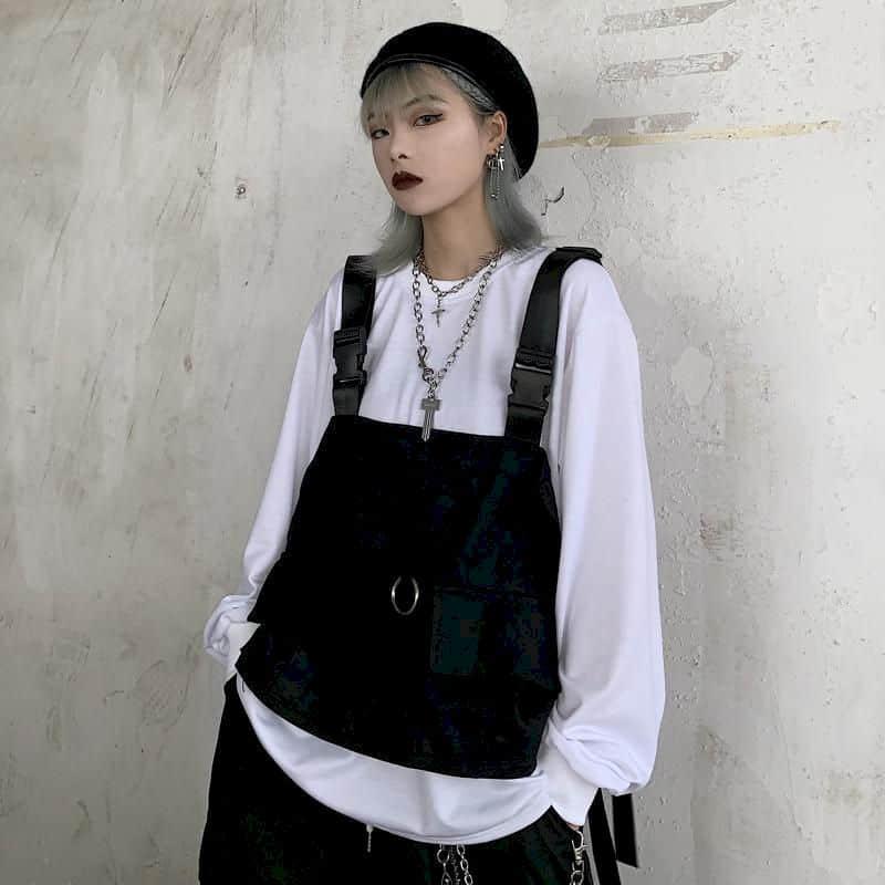 Vest Dark system tooling functional style vest female student Korean version loose BF summer new Harajuku sleeveless, Black vest
Vest Dark system tooling functional style vest female student Korean version loose BF summer new Harajuku sleeveless, Black vest