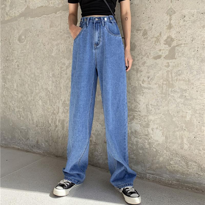 Korean Style Jeans Woman 2021 Button Casual Wide Leg High Waist Women Ladies Denim Pant Spring Autumn Mom Women, Blue
Korean Style Jeans Woman 2021 Button Casual Wide Leg High Waist Women Ladies Denim Pant Spring Autumn Mom Women, Blue