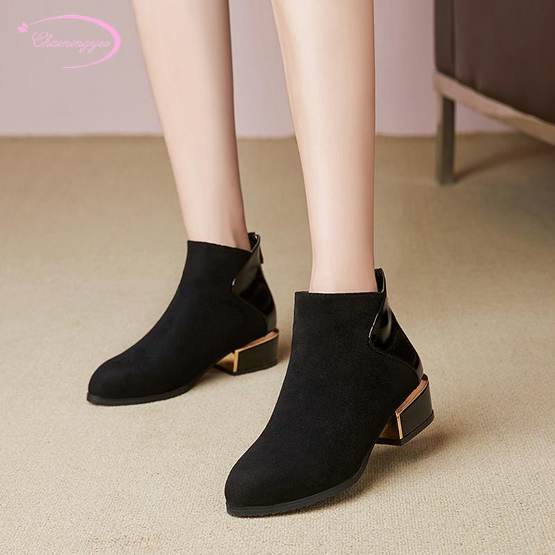 Casual style comfortable round toe flock ankle boots paint zipper black red medium heels chunky motorcycle boots women's shoes
Casual style comfortable round toe flock ankle boots paint zipper black red medium heels chunky motorcycle boots women's shoes