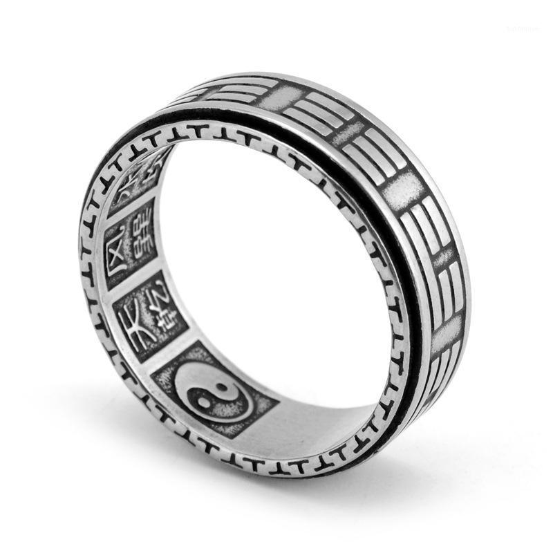Tai Chi Spinner Black Mantra Silver color Ring Rotatable Men chinese Kongfu Stainless Steel Rings Anniversary Gifts For Husband1
Tai Chi Spinner Black Mantra Silver color Ring Rotatable Men chinese Kongfu Stainless Steel Rings Anniversary Gifts For Husband1