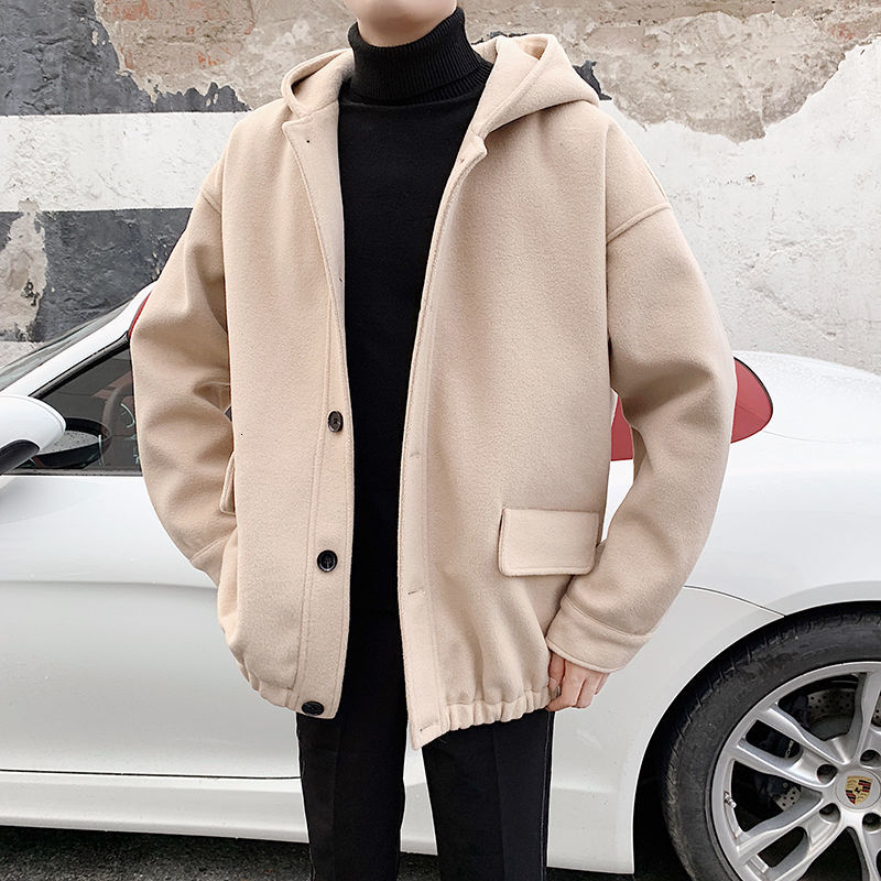 Winter Hooded Woolen Coat Men's Fashion Casual Short Woolen Coat Men Streetwear Loose Korean Style Woolen Coat Mens Overcoat, Navy
Winter Hooded Woolen Coat Men's Fashion Casual Short Woolen Coat Men Streetwear Loose Korean Style Woolen Coat Mens Overcoat, Navy