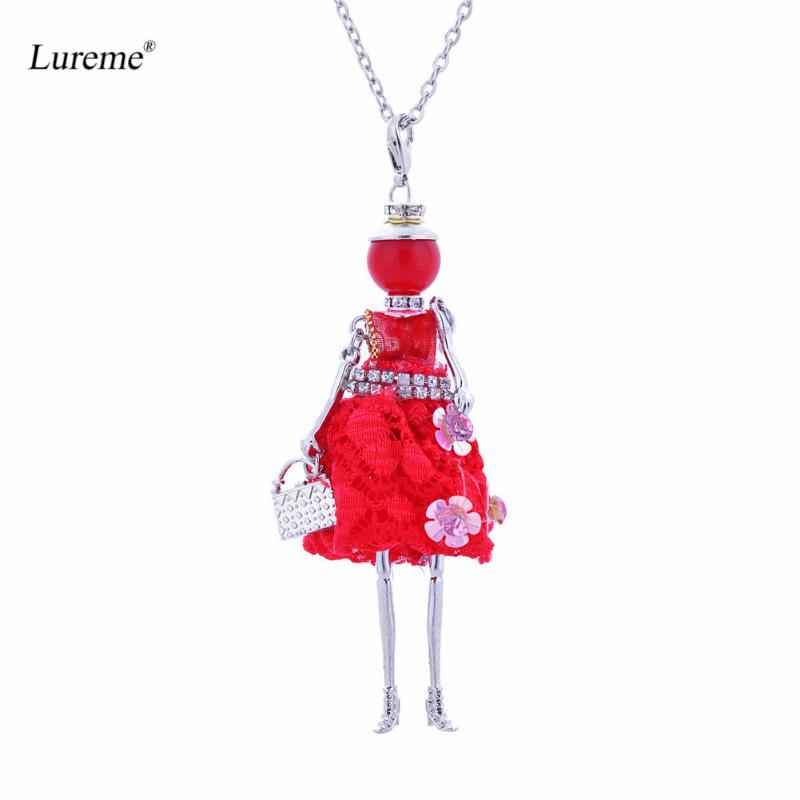 Lureme Statement Flower Doll Necklace Dress Handmade French Handmade Doll Pendant Alloy Girl Women Necklace Fashion Jewelry
Lureme Statement Flower Doll Necklace Dress Handmade French Handmade Doll Pendant Alloy Girl Women Necklace Fashion Jewelry