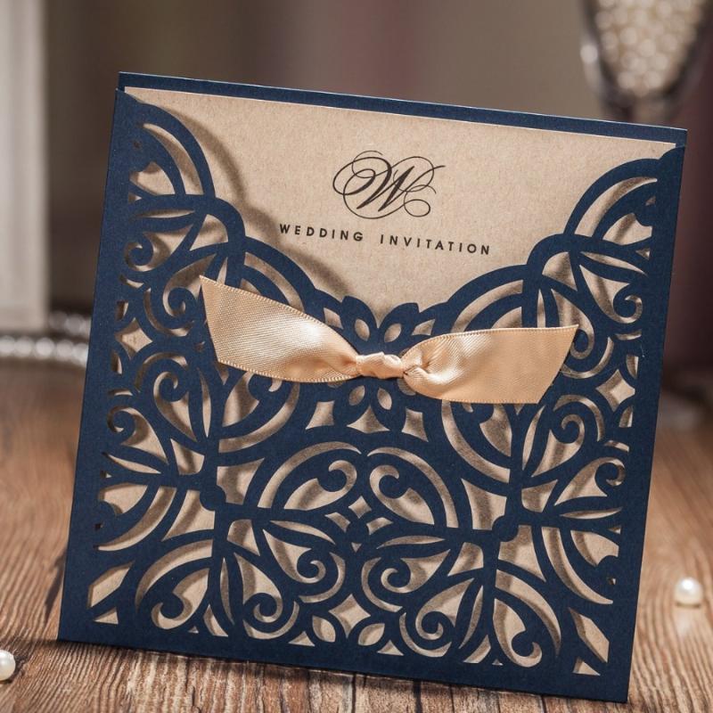 100PCS WISHMADE Wedding Invitations Cards with Navy Blue Laser Cut Lace Sleeve Cardstock for Engagement Bridal Shower Birthday
100PCS WISHMADE Wedding Invitations Cards with Navy Blue Laser Cut Lace Sleeve Cardstock for Engagement Bridal Shower Birthday