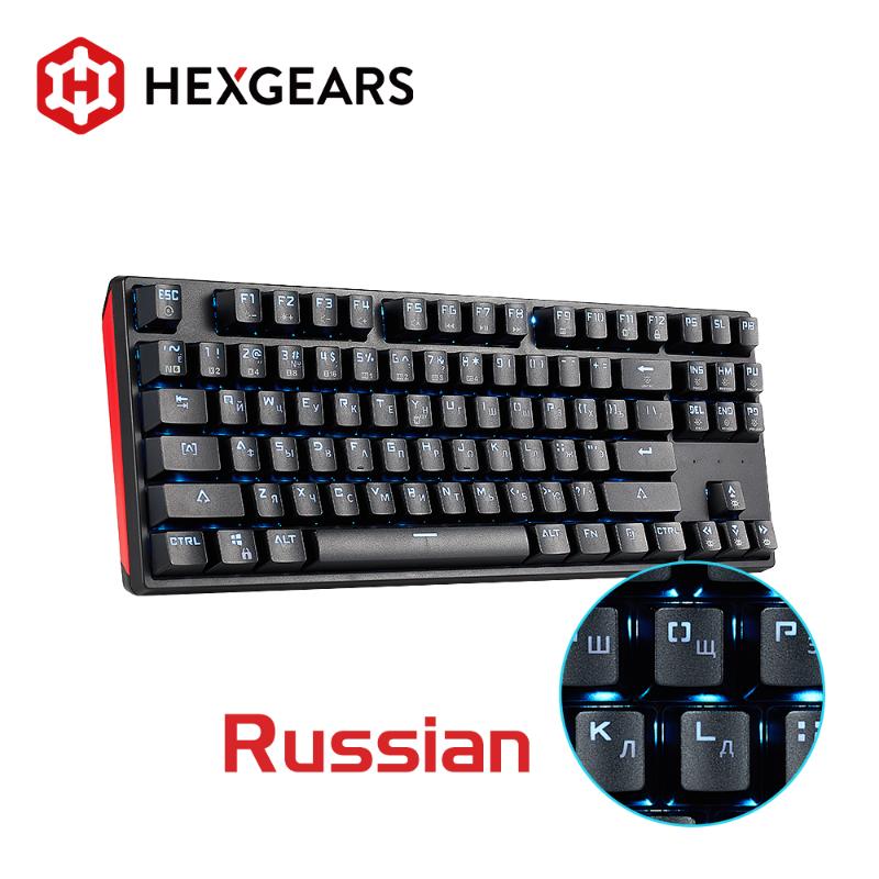 

HEXGEARS GK12 Mechanical Keyboard Hot Swap Kailh BOX Switch 87 key Gaming keyboard Anti Ghosting Russian PC/Mac/Lap