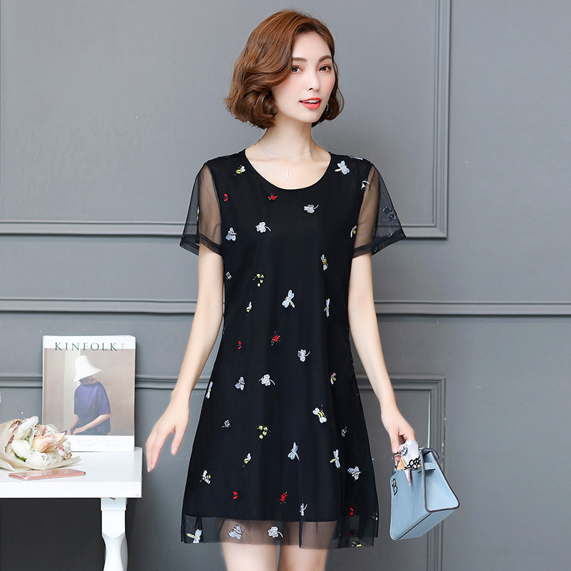 2021 New Elegant Summer Women's Embroidered Black Mesh Chiffon Short Sleeve Meager Dress Plus Size 6xl 979 F7fr
2021 New Elegant Summer Women's Embroidered Black Mesh Chiffon Short Sleeve Meager Dress Plus Size 6xl 979 F7fr