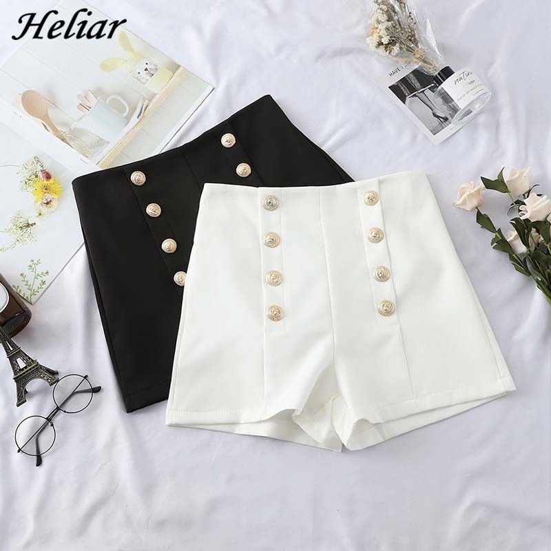 HELIAR Hot Shorts Female Casual Fashion Double-Breasted Button Short With Zipper Women Streetwear White Wide Leg Shorts Y200403
HELIAR Hot Shorts Female Casual Fashion Double-Breasted Button Short With Zipper Women Streetwear White Wide Leg Shorts Y200403