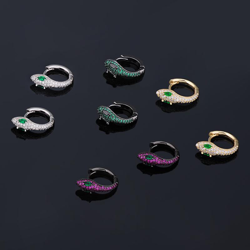 Hoop & Huggie Top Quality Fashion Gun Black Gold Silver Plated Micro Mosaic + CZ Green Eye Snake Earrings For Women INS Jewelry
Hoop & Huggie Top Quality Fashion Gun Black Gold Silver Plated Micro Mosaic + CZ Green Eye Snake Earrings For Women INS Jewelry