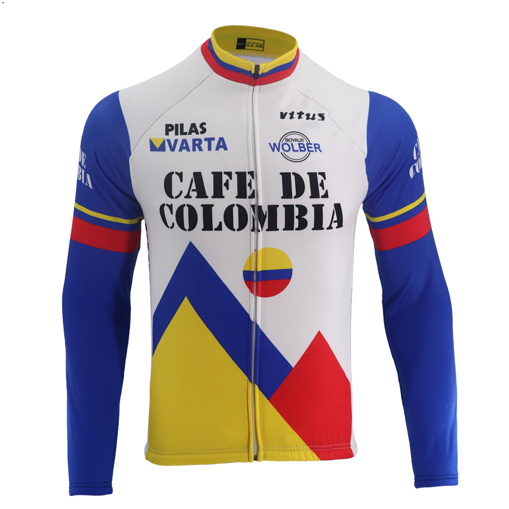 Cafe de Colombia Retro Cycling Jersey Men Long Sleeve Autumn Thin & Winter Thermal Fleece Road Racing Cycling Wear Mountain Bike Clothes, Summer thin
Cafe de Colombia Retro Cycling Jersey Men Long Sleeve Autumn Thin & Winter Thermal Fleece Road Racing Cycling Wear Mountain Bike Clothes, Summer thin