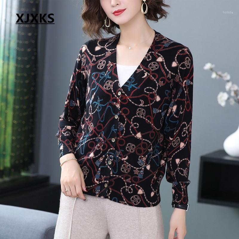XJXKS Print Cardigan New 2020 Women Spring Knittted Coats Fashion Loose Casual Long Sleeve Sweater Reactive Printing Cardigans1, Beige
XJXKS Print Cardigan New 2020 Women Spring Knittted Coats Fashion Loose Casual Long Sleeve Sweater Reactive Printing Cardigans1, Beige